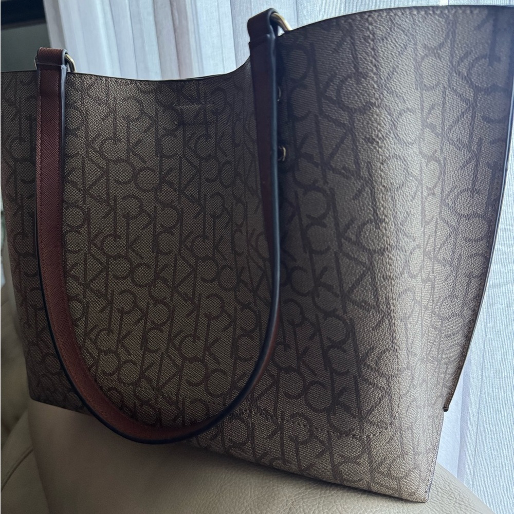 Calvin Klein Tan Monogram Tote